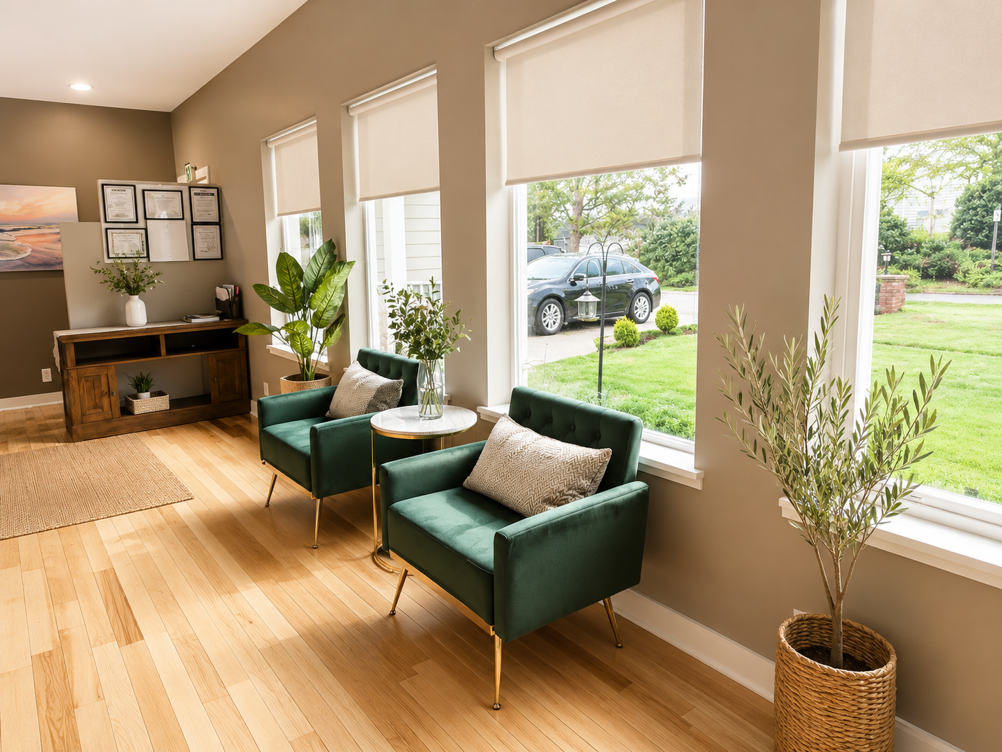 Bright common area for residential senior care at Lake Meridian Adult Family Home in Kent Washington.